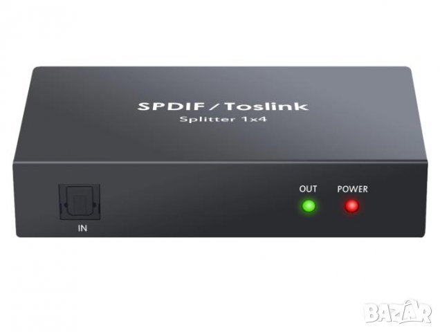 1X4 SPDIF Splitter TOSLINK Оптичен Сплитер за Цифрово Оптично Аудио 1Вход 4Изхода LPCM2 DTS DolbyAC3, снимка 4 - Ресийвъри, усилватели, смесителни пултове - 30893490