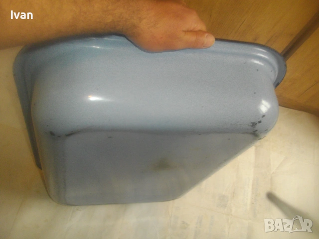 НОВА БЪЛГАРСКА голяма ТАВА ЗА АГНЕ от старото качество на Соц НРБ ЕМАЙЛИРАНА 67см/47см/13см, снимка 4 - Съдове за готвене - 54072378