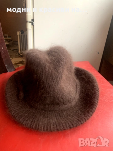 Дамски шапки федора- бордо и шоколадово кафяво, снимка 7 - Шапки - 53258018