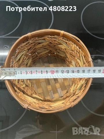 Ръчно плетена кошница, снимка 3 - Декорация за дома - 54317482