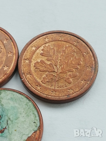лот от 1 евро цент Германия 2002 г. букви A,D,F,G,J, снимка 4 - Нумизматика и бонистика - 48030558