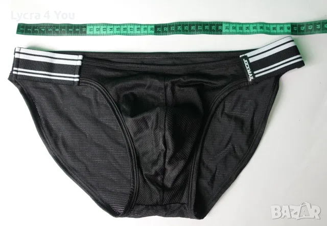 Jockmail XL черни мрежести слипове, снимка 9 - Бельо - 56319414