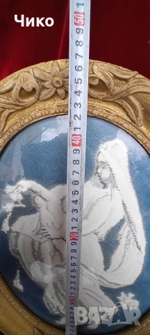 Стара дървена рамка със орнаменти, снимка 5 - Антикварни и старинни предмети - 52587012