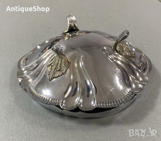 Сребърна кошница с въртяща се дръжка. Бонбониера, снимка 4 - Антикварни и старинни предмети - 54217829