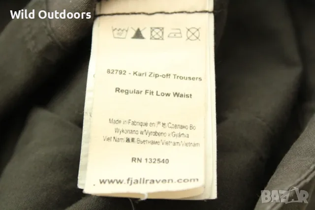 FJALLRAVEN Karl Zip-off trousers - мъжки панталон, размер 56 (XXL), снимка 6 - Спортни дрехи, екипи - 56107462