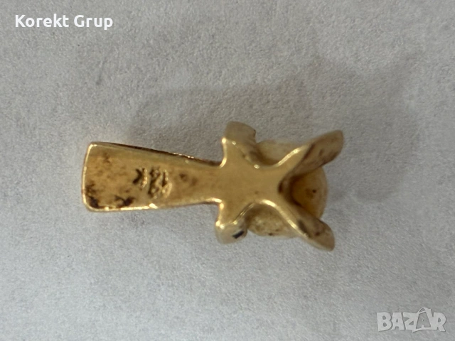 Златна висулка с мъниста 14к, снимка 3 - Колиета, медальони, синджири - 54121683