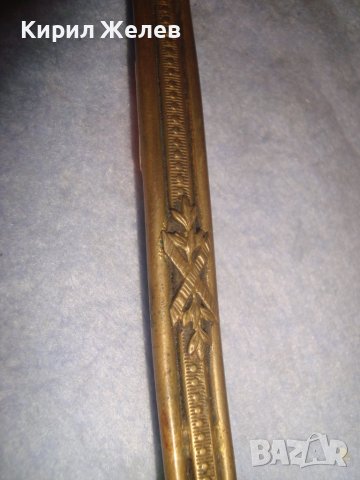 Ар НУВО ФРЕНСКО БРОНЗОВО АРИСТОКРАТИЧНО КРИСТАЛНО ОГЛЕДАЛО с РЪЧНА ВЕЗБА и ПЛОЧКИ СЛОНОВА КОСТ 21038, снимка 4 - Антикварни и старинни предмети - 38258153