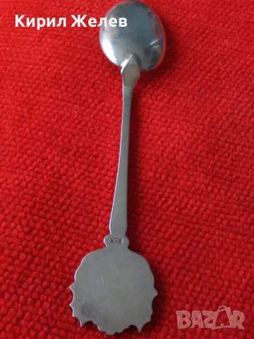 HELGOLAND СТАРА НЕМСКА КОЛЕКЦИОНЕРСКА ЕМАЙЛИРАНА СРЕБЪРНА ЛЪЖИЧКА За КАФЕ СРЕБРО 835 ПРОБА 42988, снимка 17 - Колекции - 44376196