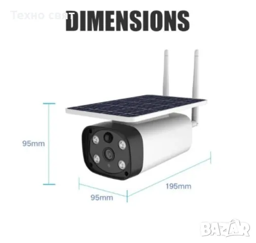 Соларна камера wifi с уникална резолюция 2024 модел IP68