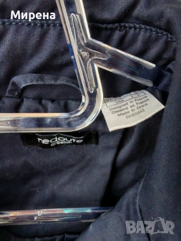 Тъмносин къс тренчкот La Redoute /Франция/, размер S, снимка 2 - Палта, манта - 54224117