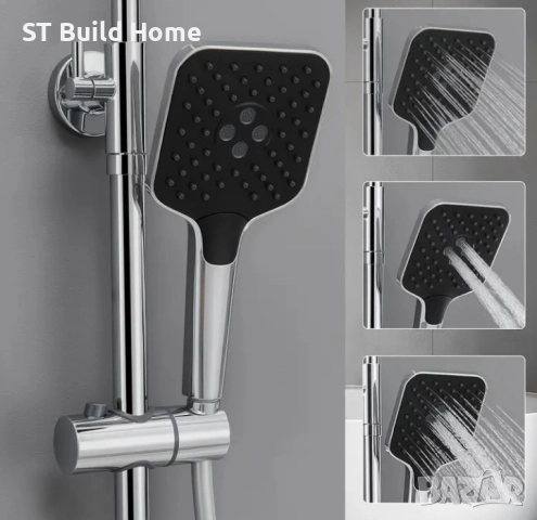 Луксозен комплект за душ с термостат – пълна система, снимка 6 - Душове - 51691927