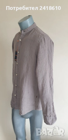 Hugo Boss Race_1_M Len/ Лен Regular Fit Mens Size S НОВО ОРИГИНАЛ! Мъжка Ленена Риза., снимка 3 - Ризи - 54192974