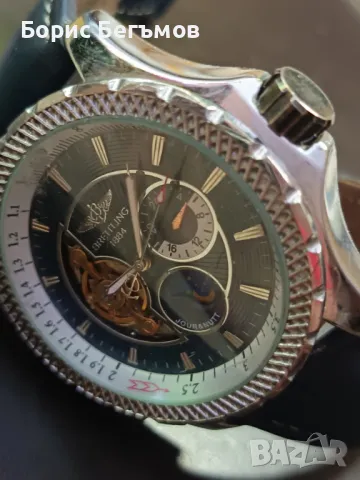 Автоматичен скелетон Брайтлинг/ Breitling 1884  автомат, снимка 4 - Мъжки - 46973135