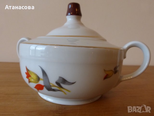 Немска порцеланова захарница КРМ 1940 г, снимка 4 - Аксесоари за кухня - 42798060