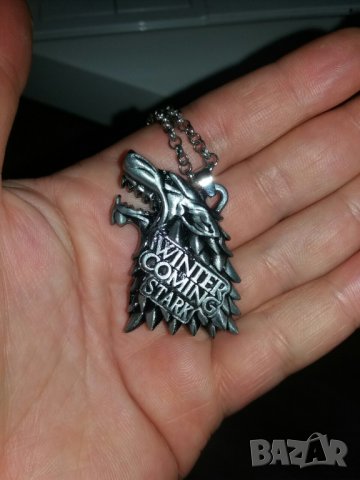 Медальон, колие Старк, вълк Гейм ъф тронс Game of Thrones, снимка 2 - Колиета, медальони, синджири - 31002540