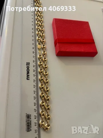 Златен синджир бобени зърна като нови 28.28гр 14к, снимка 6 - Колиета, медальони, синджири - 49874218