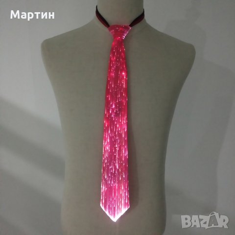 Вратовръзка LED USB светеща - червен цвят, снимка 7 - Други - 30204213