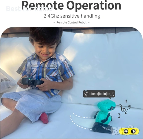 GILOBABY Играчка робот с дистанционно управление за деца 3-5 години, мигащи LED очи, снимка 7 - Електрически играчки - 54291256