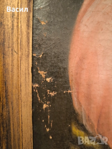 Стара религиозна картина – Богородица с Младенеца, снимка 8 - Картини - 53007429