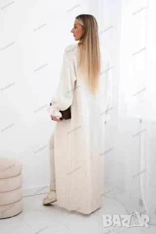 Дълга дамска пуловерна жилетка, 4цвята , снимка 4 - Жилетки - 47467794