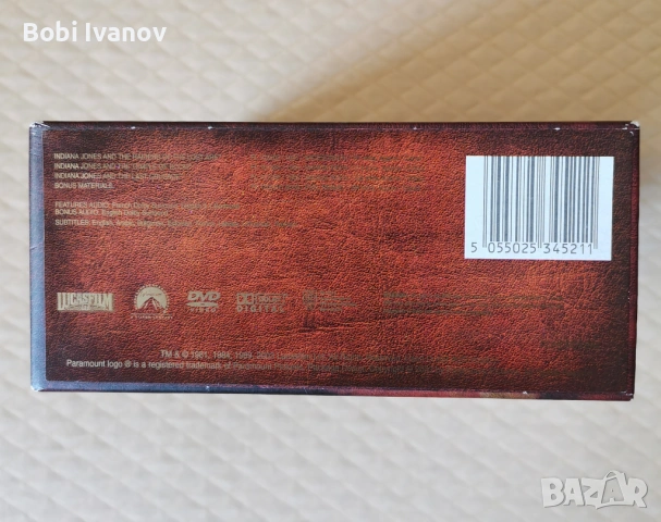 Indiana Jones Индиана Джоунс DVD Трилогия и бонус + Индиана Джоунс 4 (2 диска) с Бг субтитри., снимка 10 - DVD филми - 50916233