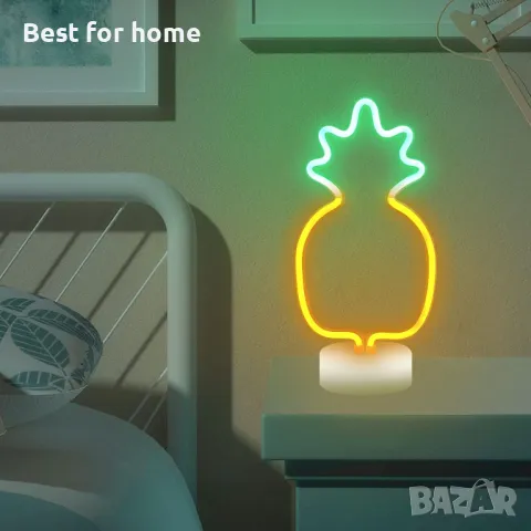 Neon Pineapple Light Неонови LED светлини, снимка 6 - Други - 49727407