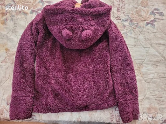 Пухен суитчър с качулка с уши р-р 146/152, снимка 6 - Детски анцузи и суичери - 49335726