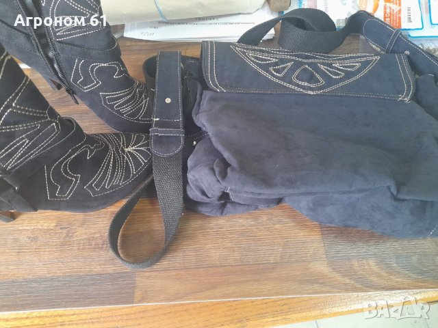 Комплект боти и чанта, снимка 2 - Дамски боти - 35542411