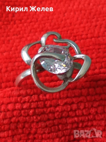 АЖУРЕН СКЪПОЦЕНЕН СРЕБЪРЕН ПРЪСТЕН СРЕБРО 925 с ПРЕКРАСЕН ЮВЕЛИРНО ФАСЕТИРАН ИСКРЯЩ ЦИРКОН 49338, снимка 8 - Пръстени - 50489445
