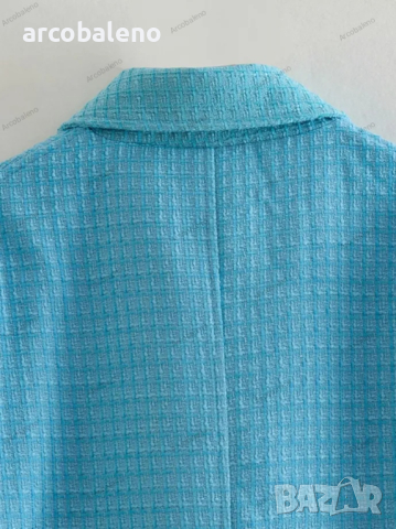 Дамско карирано бейзболно яке с цип с ревер, 2цвята , снимка 8 - Якета - 44794582