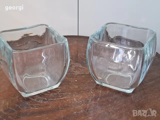 дебелостенен стъклен свещник 19/2