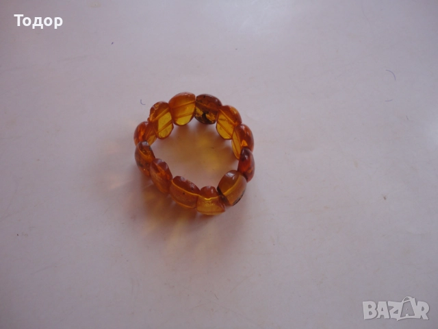 Гривна от натурален балтийски кехлибар 4, снимка 6 - Гривни - 52849705
