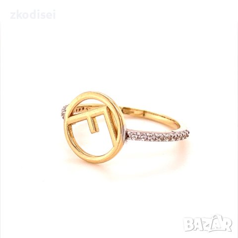 Златен дамски пръстен 2,04гр. размер:57 14кр. проба:585 модел:16563-3, снимка 2 - Пръстени - 40606006