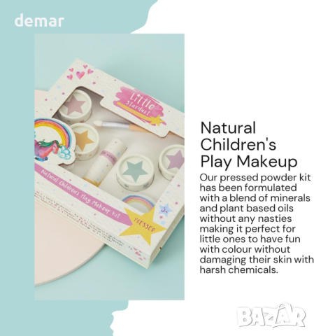 Натурален комплект детски гримове, нетоксичен, безопасни формули, снимка 3 - Други - 44580710
