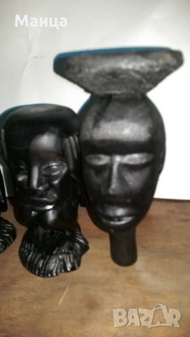  Дървени Африкански   статуетки 5 броя, снимка 4 - Колекции - 22443810
