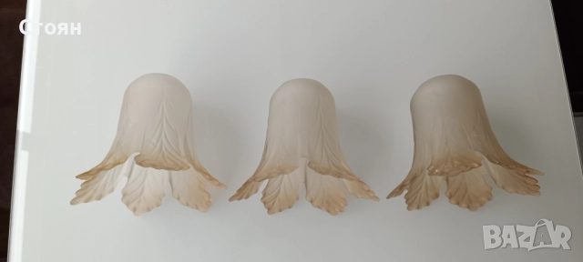 Стъклени Чашки за Полилей 3броя, снимка 3 - Полилеи - 39077088