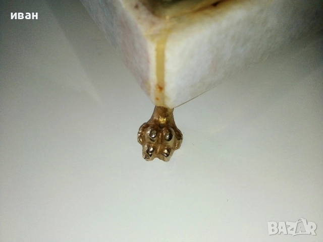 Стара мраморна кутия + голям масивен пепелник, снимка 10 - Антикварни и старинни предмети - 52921241