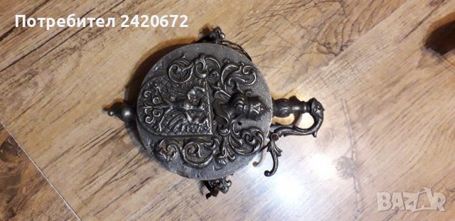 Стара  барутница с  герб, снимка 1 - Други ценни предмети - 36646146