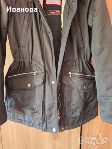 Дамско яке/парка Pull&Bear с естествен косъм лисица, снимка 5 - Якета - 56151106