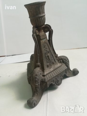 Продавам много стар свещник. Приемам бартер за монети, снимка 4 - Антикварни и старинни предмети - 31419690