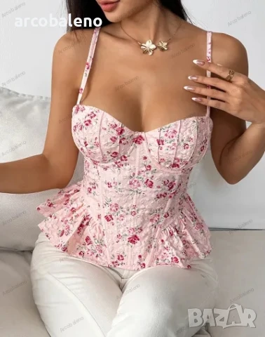 Дамски секси топ с връзки и гол гръб, 2цвята , снимка 2 - Корсети, бюстиета, топове - 50951515