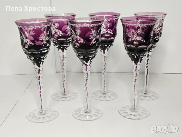 Комплект от 6 броя чаши за вино , снимка 9 - Чаши - 54095702