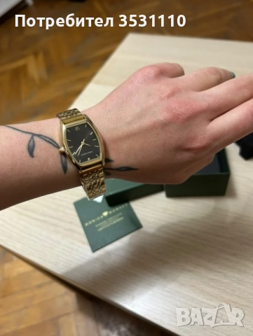 Елегантен дамски часовник MONICA MONACO – Gold/Black, снимка 2 - Дамски - 52518062