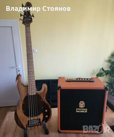 Бас китара Custom V & Бас комбо усилвател Orange Crush 50 BXT, снимка 10 - Китари - 55943175
