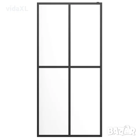 vidaXL Параван за баня, прозрачно закалено стъкло, 90x195 см, снимка 4 - Душове - 56146138