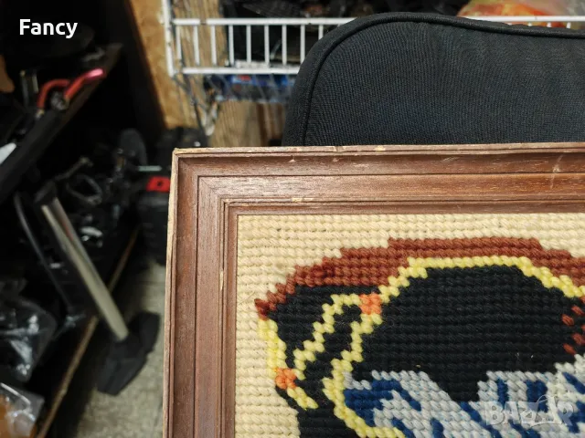 Гоблен с дървена рамка , снимка 3 - Гоблени - 47442027