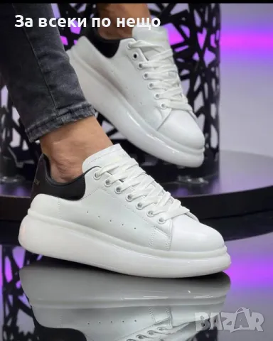 Мъжки маратонки Alexander McQueen Бели с черно