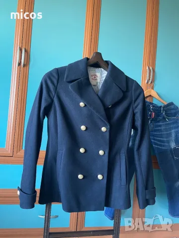 100 лв до 15.12!Brooks Brothers,оригинал,марково,фина вълна,тъмносиньо палто, снимка 16 - Палта, манта - 48245657