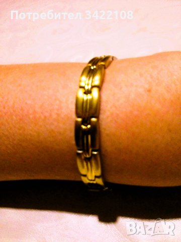 Елегантна дамска магнитна гривна, 18 см, 15 неодимови магнита, снимка 6 - Гривни - 42834909