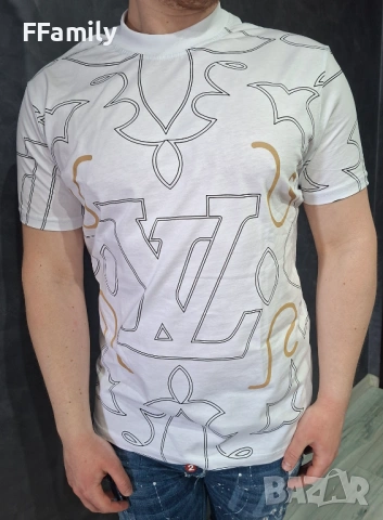 Черна \ Бяла Тениска Louis Vuitton [S - XXL], снимка 2 - Тениски - 54149781